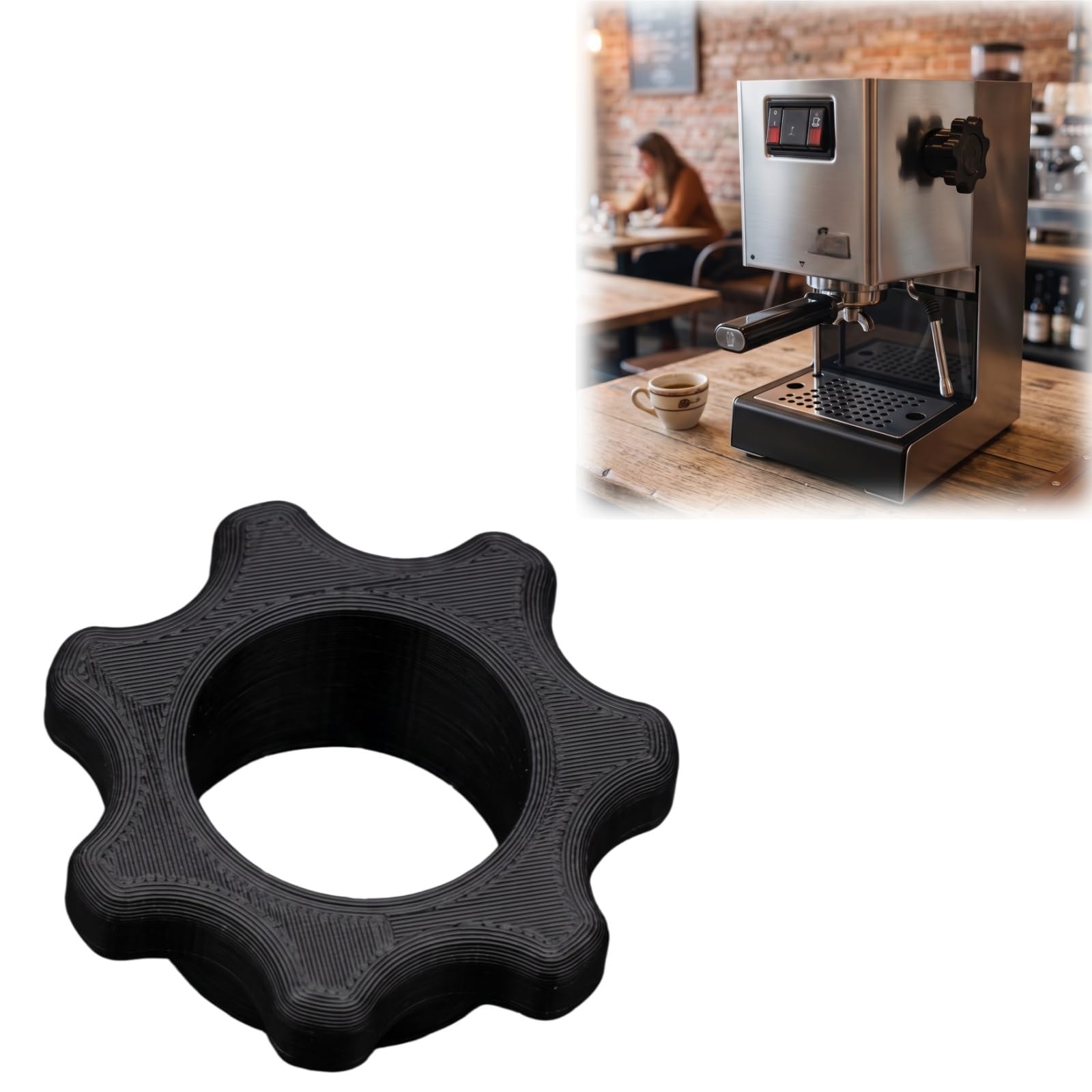 Steam Knob Grip Replacement Compatible with Gaggia Classic Espresso Machine | Espresso Machine Steam Valve Handle Cover Anti Slip Ergonomic Heat Resistant Coffee Frothing Control Knob Accessory
