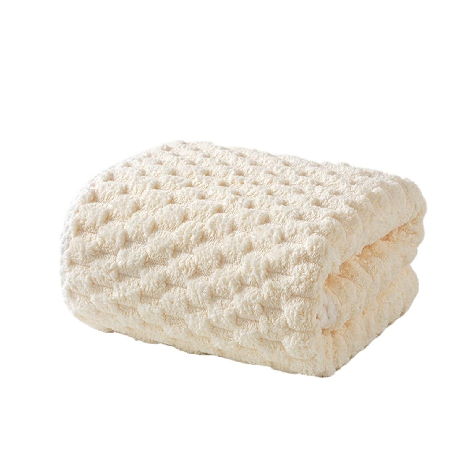 GMEqfhpOPS 1pc Coral Fleece Cloud Grid Bath Towel, 90 * 180cm/70 * 140cm towel, Absorbent and Soft, Plain Color Bath Towel Towels Bath(Beige90x180cm)