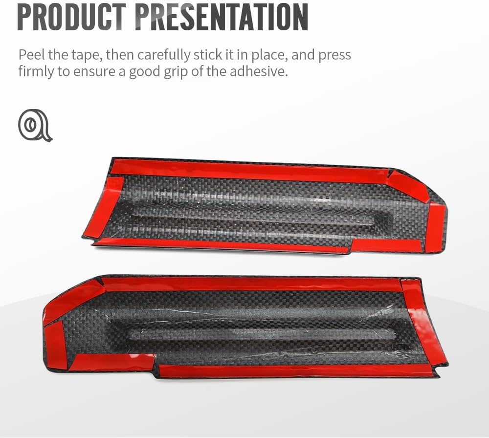 Genuine Carbon Fiber Innder Door Handle Cover for Ford Mustang S650 GT GT4 Dark Horse R Ecoboost 2024 2025 2026,for Mustang Inside Door Grasp Overlay