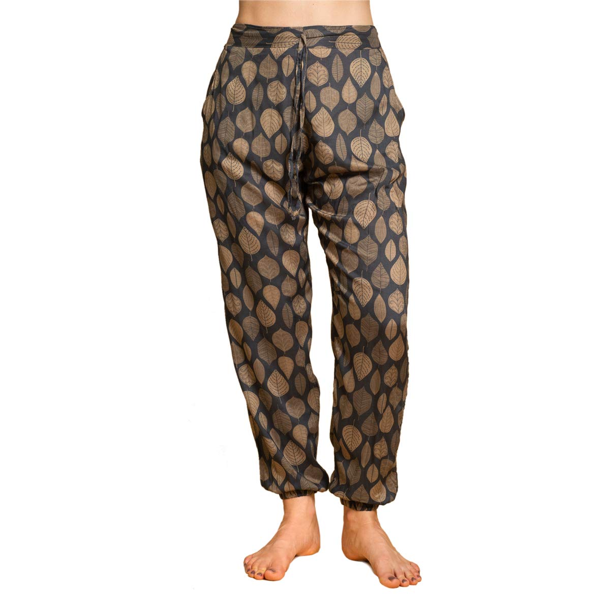 PANASIAM Relaxed Pants Geometric Style, Comfortable Pants Made of 100% Cotton