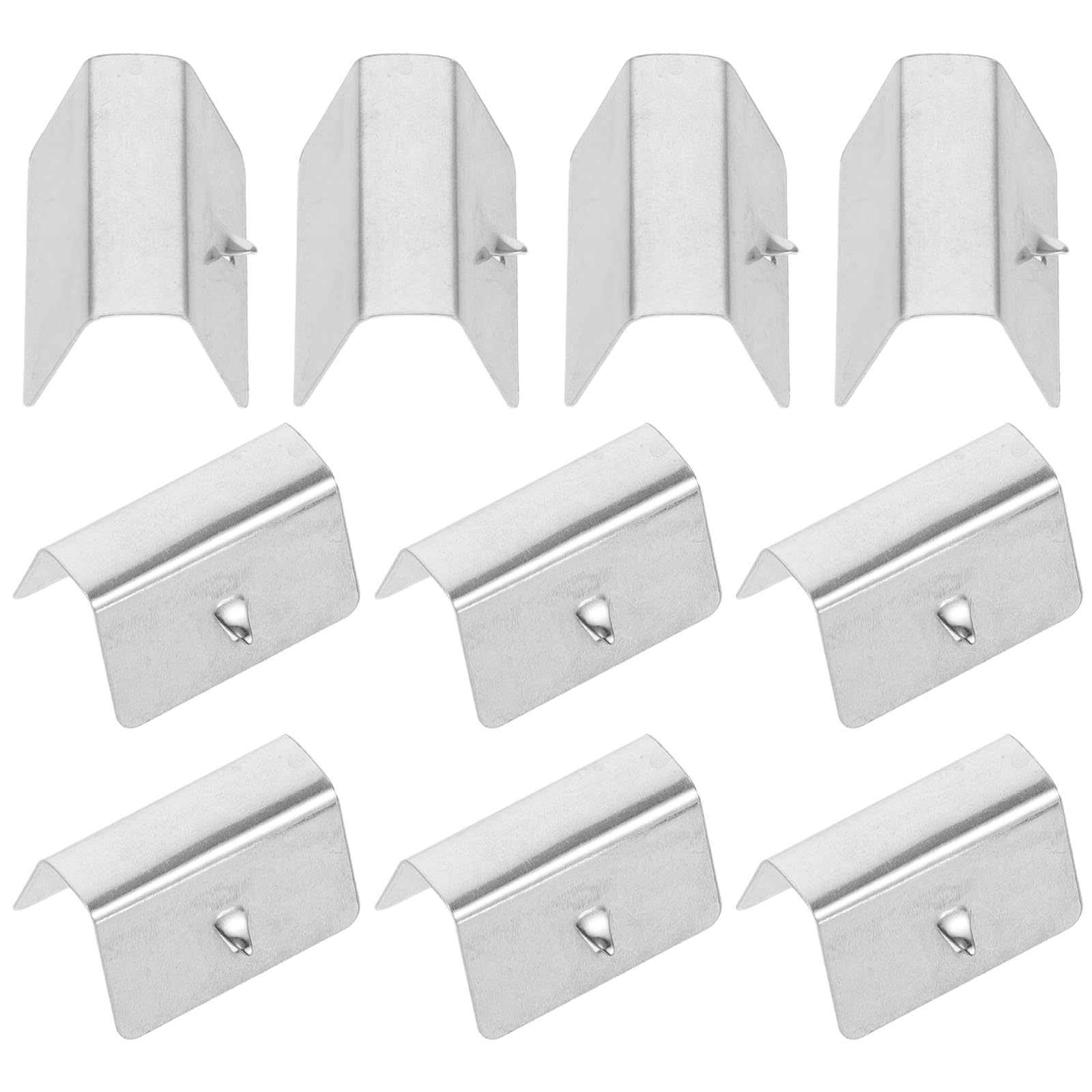 Clips para deflector de viento de coche, piezas de metal plateado para parabrisas, 10 uds 8
