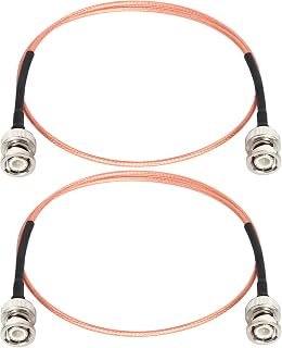 XRDS -RF BNC Cables 2FT 2PCS, 50 Ohm BNC Male Cable RG316 Antenna Cable for Antenna Scanners Handheld Ham Radios etc.