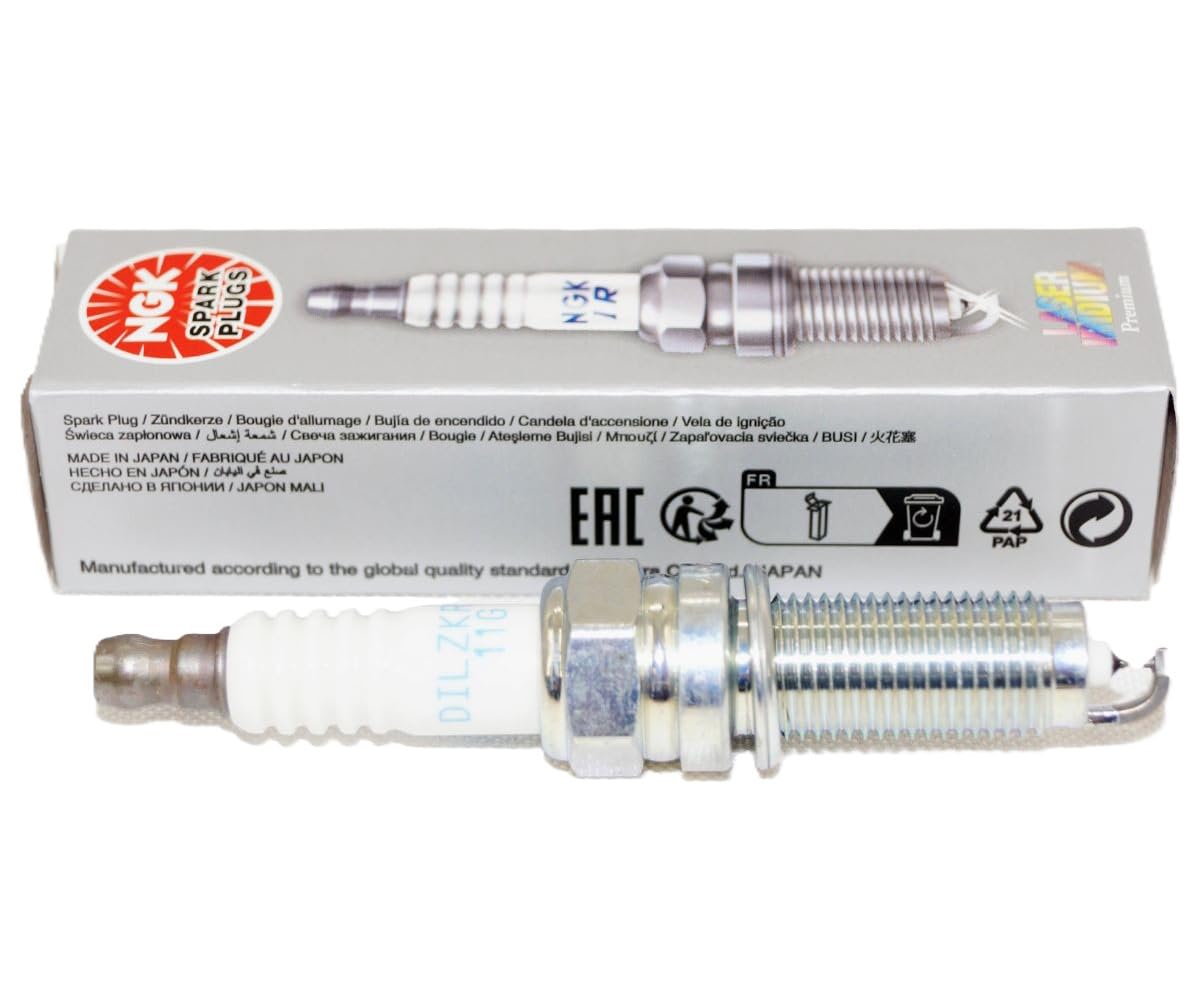 NGK 95350 Laser Iridium Spark Plugs DILZKR7B11G Compatible with Select Acura MDX, RLX, TLX plus Honda Odyssey, Pilot, Passport, Ridgeline 3.5L V6 (6 Pack)