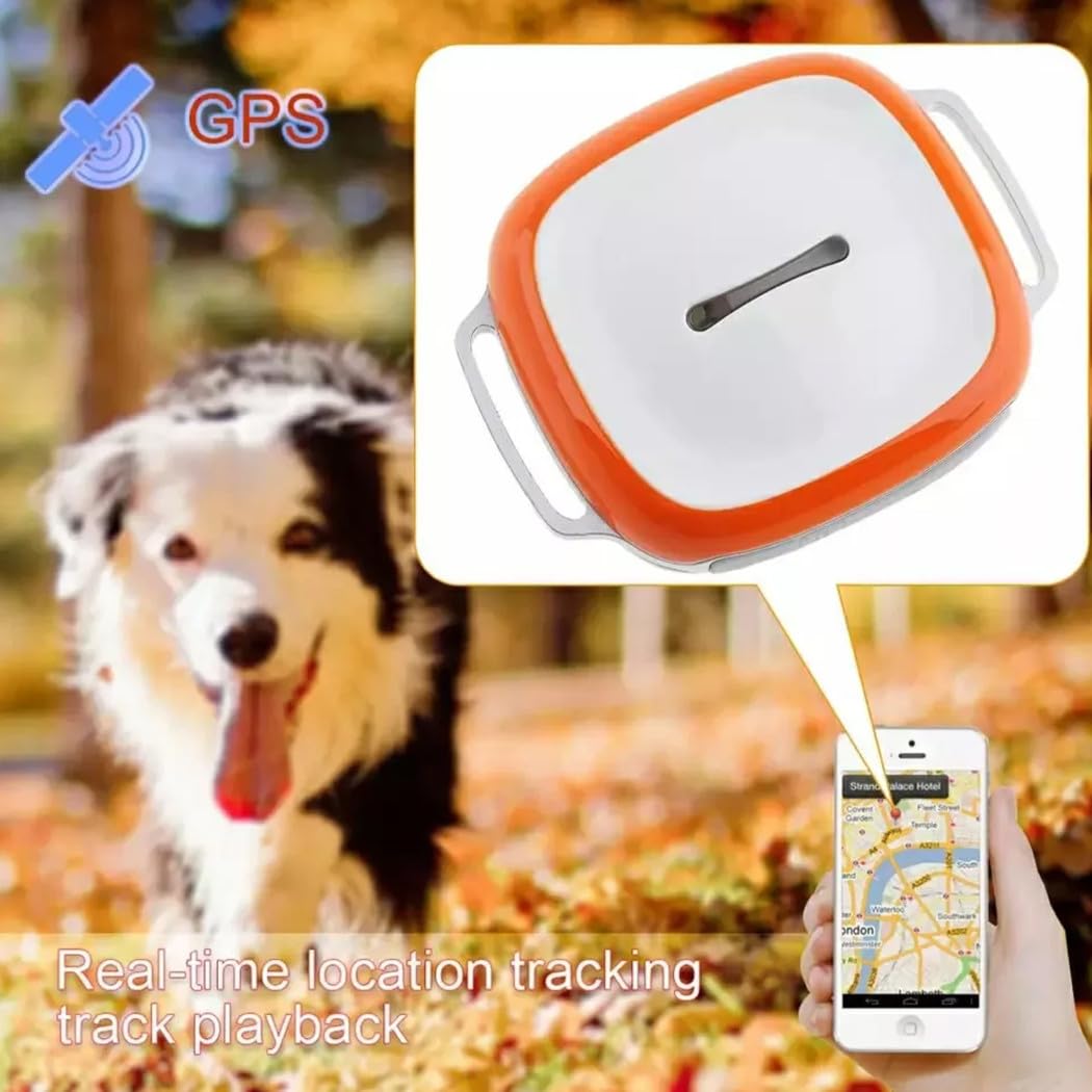 Trade Shop - Collare Localizzatore per Cane GPS Tracker per Animali Bambini Auto Moto Color
