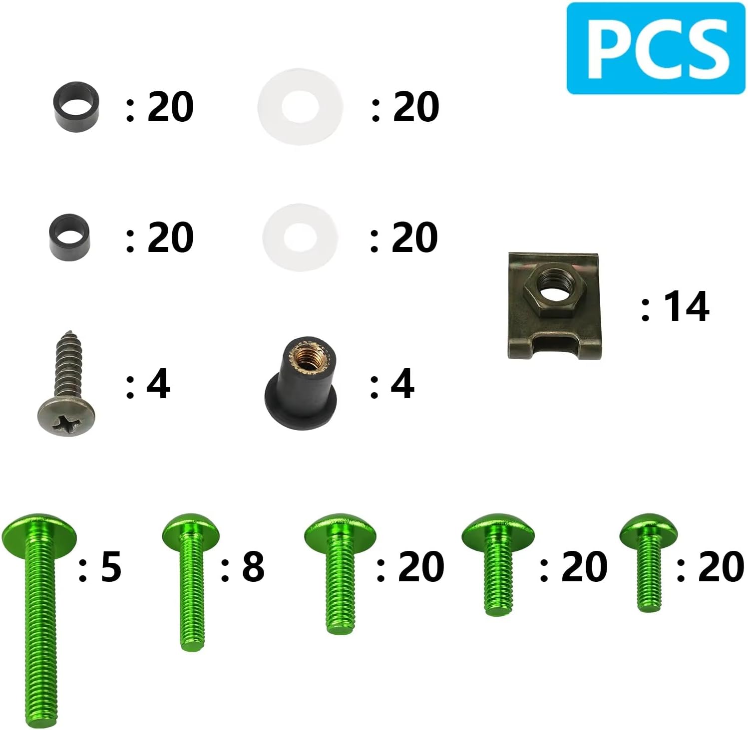 フェアリング ボルトオートバイに Compatible With For Ninja For 500R For EX500D 200