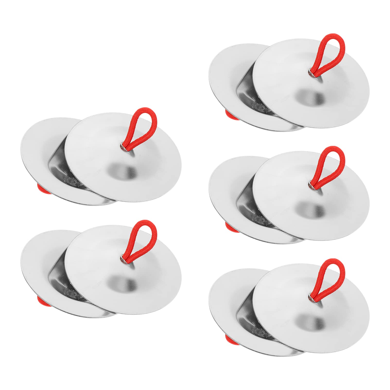 BESPORTBLE 5 pairs Finger Cymbals Durable Percussion Instruments for Dance and Music Training High Grade Material with Sound for Creativity