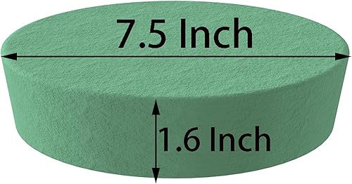 Vista 2 de WANBAO 6 bloques de espuma florales redondos de 7.5 pulgadas para arreglos de flores frescas y artificiales, espuma floral seca y húmeda para bodas