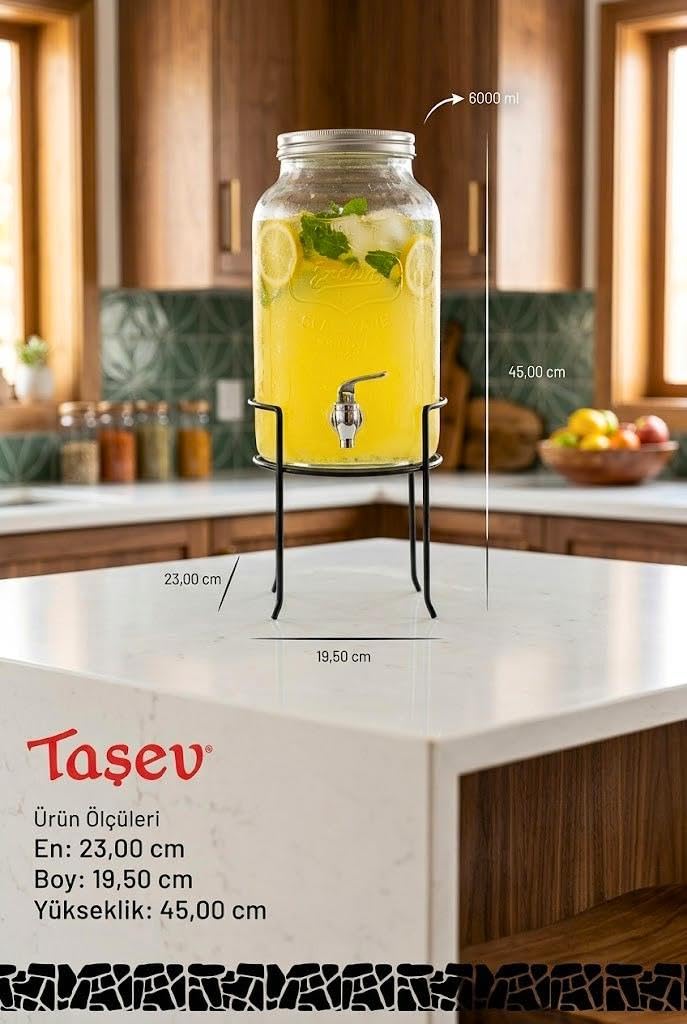 Taşev Bambum Marina Cam Sebil 6L