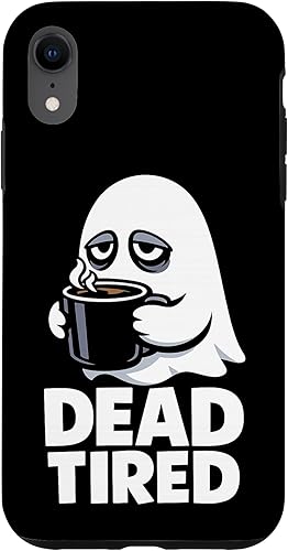Too Tired to Haunt Coffee Powered Existential Ghost Case for iPhone XR