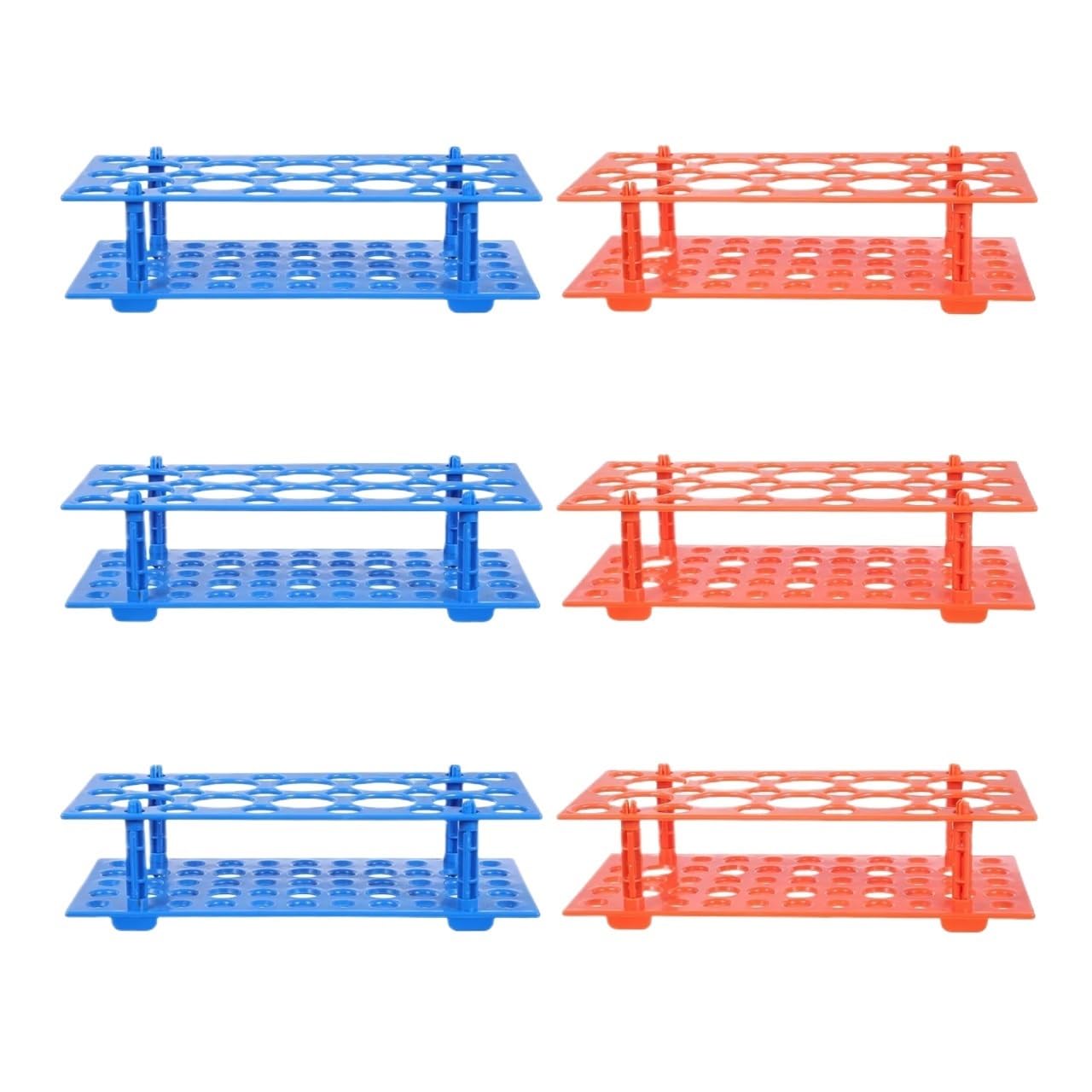 6-teiliges Labor-Reagenzglasgestell aus Kunststoff, Zentrifugenhalter | Stabiler Aufbewahrungsständer for 10 ml, 15 ml, 50 ml Proben