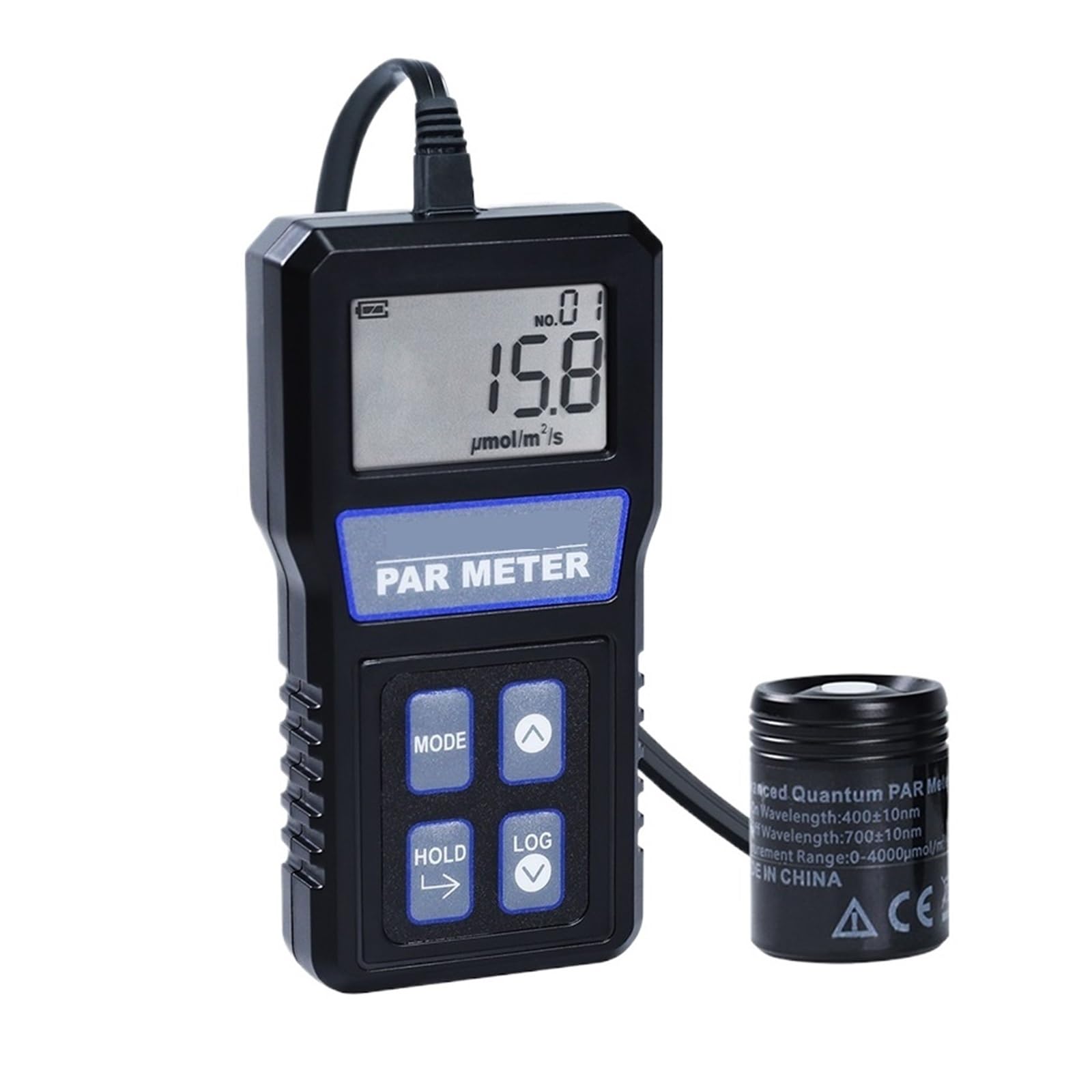 Sensor Impermeable IP68, Tanque de Arrecife Digital de Espectro Completo, medidor PAR, Registro de Actividad fotosintética, retención de Datos Multifunción