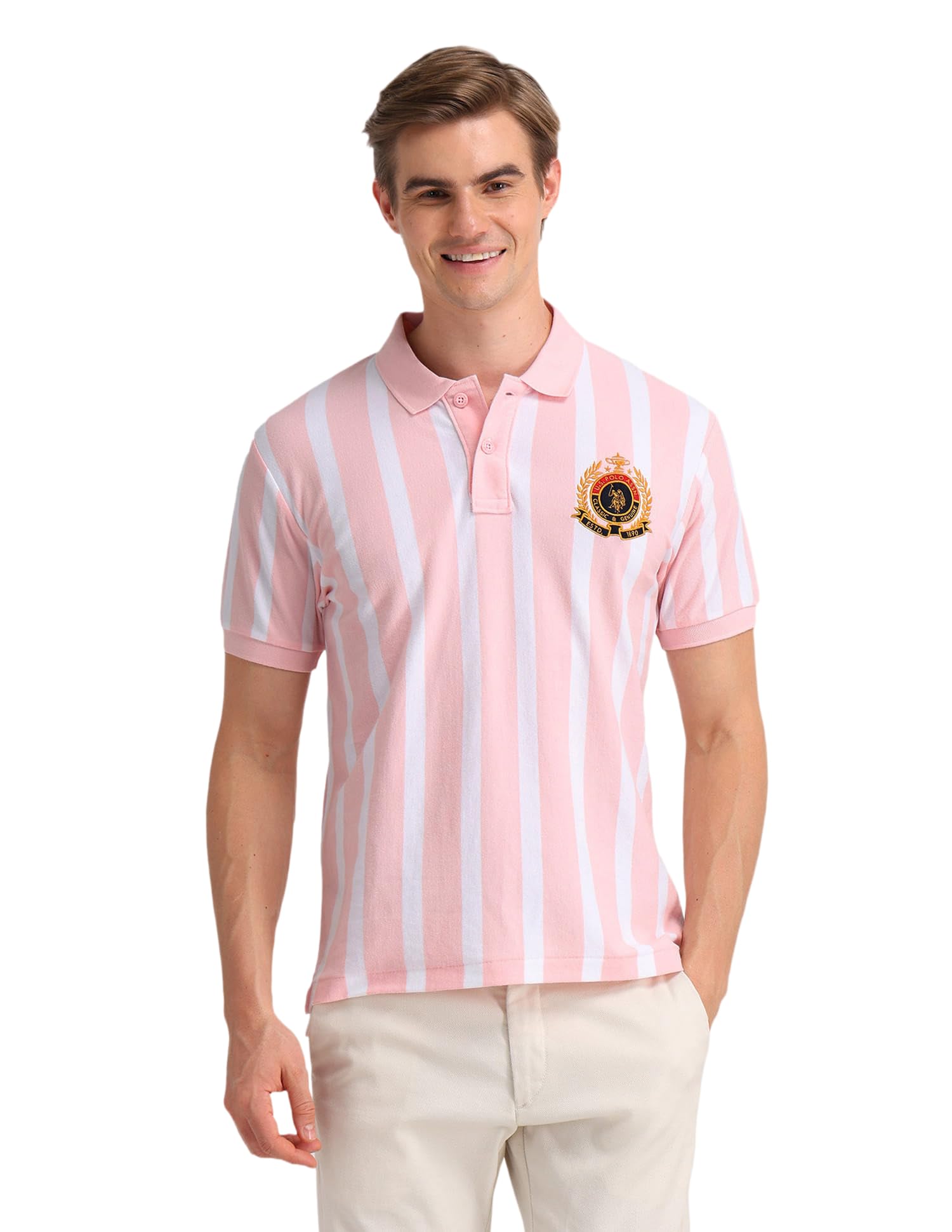 U.S. POLO ASSN. Men's Striped Slim Fit Polo Shirt-picture-14