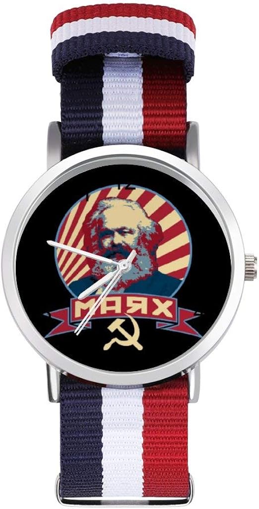 Karl Marx Comunista Propaganda Cinturino Orologio Intrecciato con Scala :  Amazon.it: Orologi