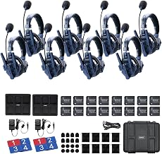 SYNCO XTALK Master 8 Users Full Duplex Wireless Intercom Headset System | A/B Team Selected Intercom Communication Headset App ENC 2.0 Noise Reduction Program Real-time Monitoring 500m/1640ft Range