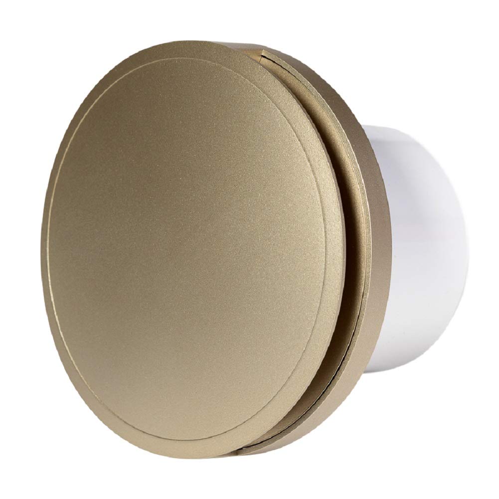 Diameter 125 mm quiet bathroom fan with ball bearings, wall fans, exhaust fan, ceiling fan, brushed gold, round