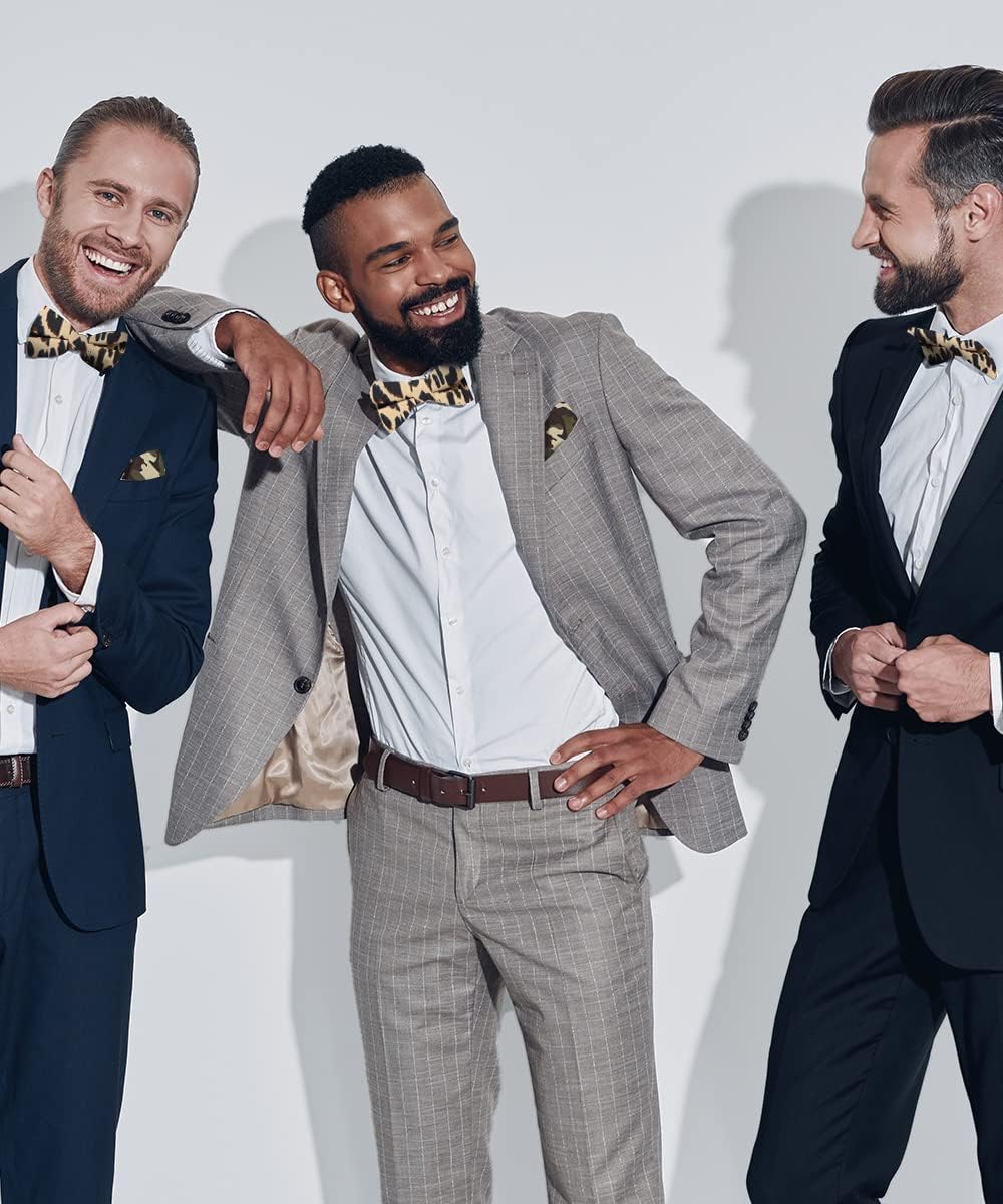 Premium African Kente Pre-Tied Bow Ties & Pocket Square Set for Men