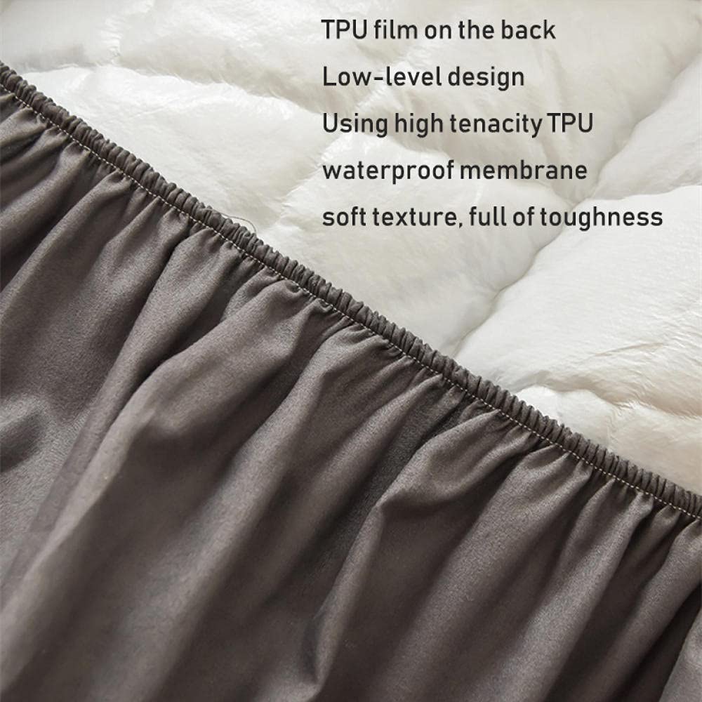 Lenzuolo Con Angoli Trapuntato - Coprimaterasso Antiscivolo, Grigio, 80x200 Cm