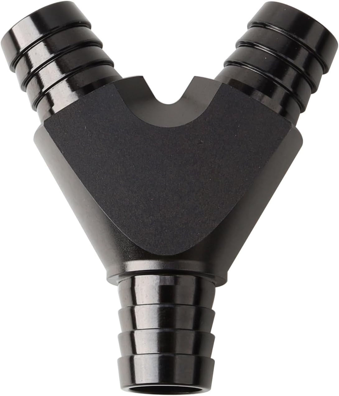 AC PERFORMANCE Y Splitter 5/8" Barbed 3 Way Fuel Fitting Aluminum Black