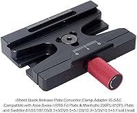 Vista 2 de Adaptador de abrazadera convertidor de placa de liberación rápida compatible con placa Arca-Swiss Fit y placa 200PL/410PL, compatible con Sachtler