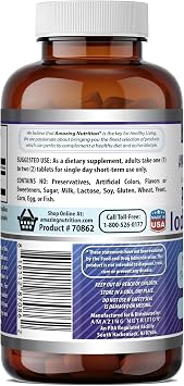 Amazing Formulas Potassium Iodide Supplement | 130 Mg | 120 Tablets | Non-GMO | Gluten-Free | Made in USA