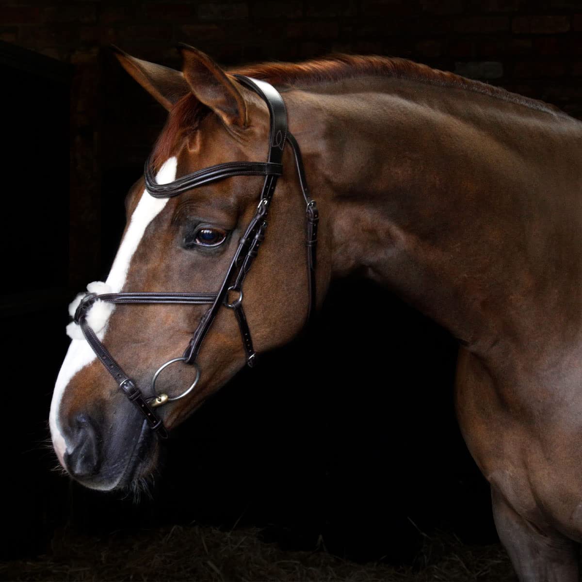 Harry Hall Cottage Craft Grackle Bridle Brown | Anatomical Horse Bridles | Grackle Noseband For Full | Leather Tack