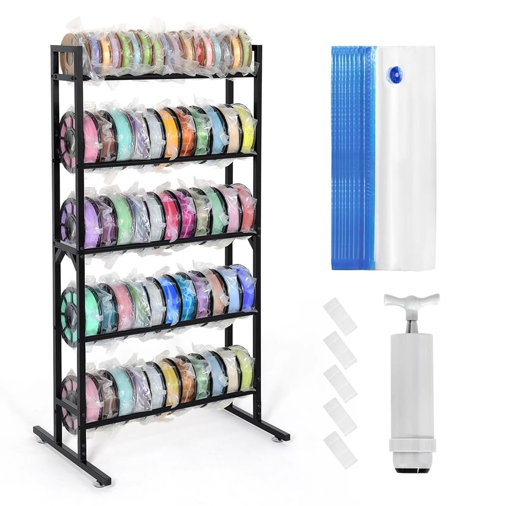 Soporte de 5 capas para bobinas de filamento de impresión 3D, organizador d