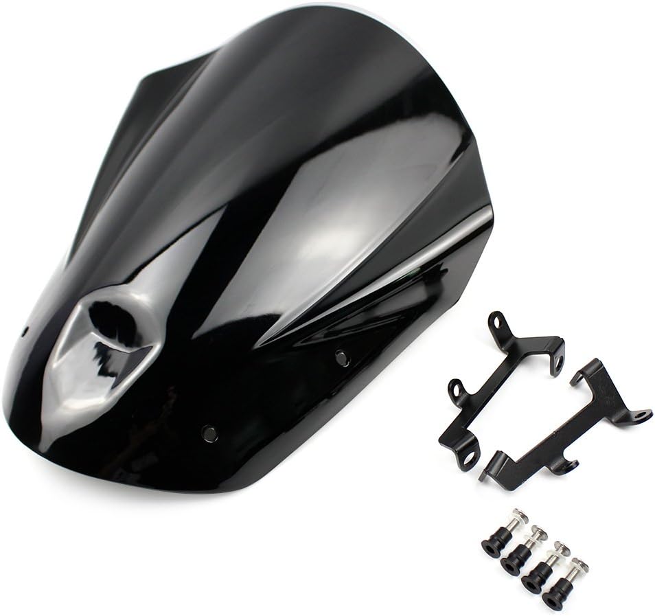 Motorcycle Racing Windshield Windscreen Wind Deflector Front Fairing Flyscreen Compatible with Y-amaha MT09 FZ09 MT FZ 09 MT-09 FZ-09 2013 2014 2015 2016 Screen Shield Visor (Smoke)