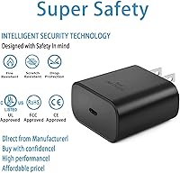 Vista 6 de Cargador USB C para Samsung Cargador rápido tipo C, cargador de pared de carga súper rápida USB-C de 45 W para Samsung Galaxy S22 S23 S23+ S20 S21