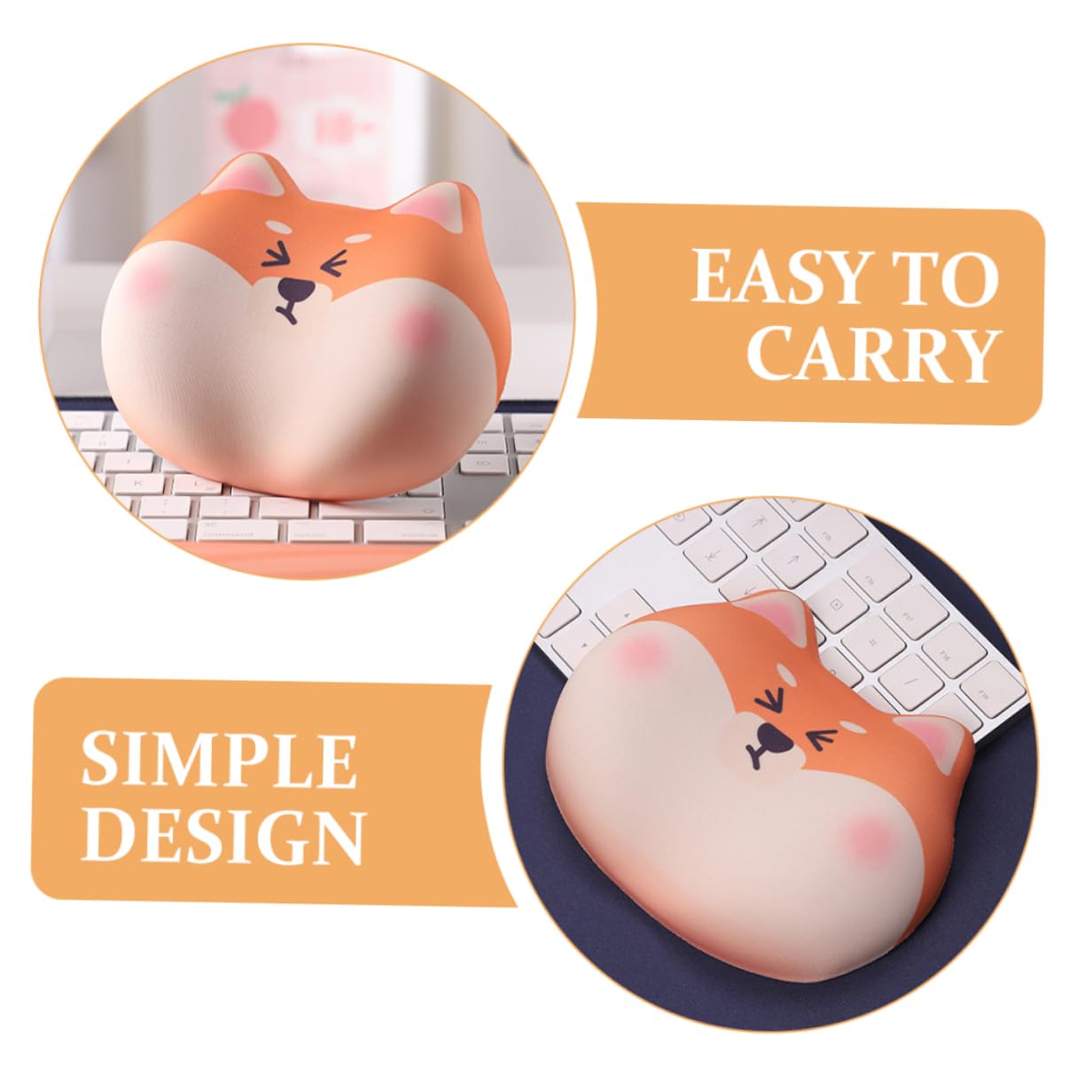 Angoily 5pezzi Tappetino Per Mouse Ergonomico Con Poggiapolsi Design Antiscivolo Con Stampa Di Cani Comfort Ottimale Per Ufficio e Casa Supporto Per Polso Durante Uso Prolungato