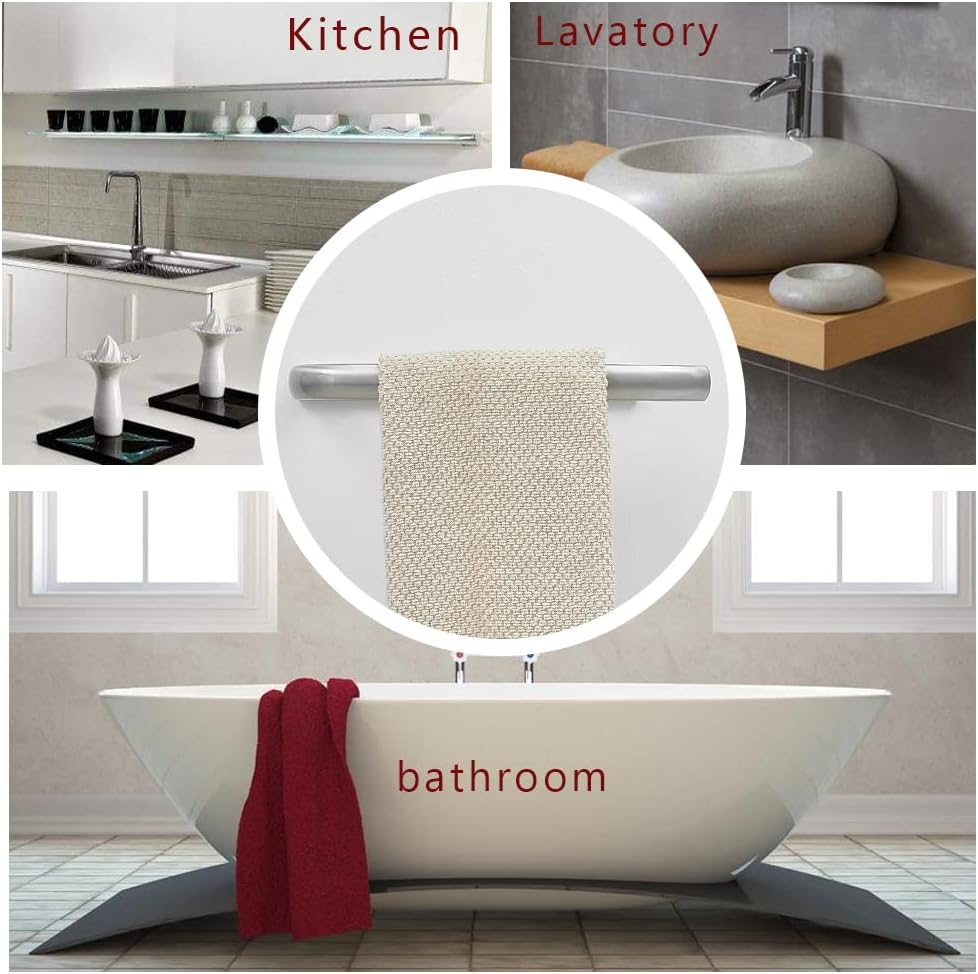 BESy Brass Hand Towel Bar for Bathroom Brushed Nickel, Rustproof Wall Mounted Towel Rack Hanger Bathroom Hardware Accessories Towel Holder 12 Inch