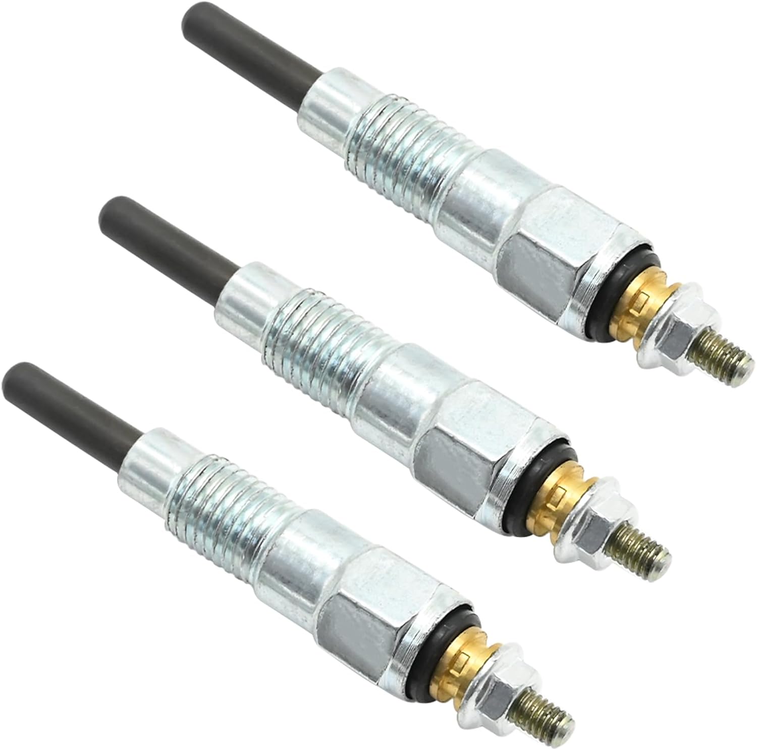 3Pcs Glow Plugs 15261-65510, Replacement for Kubota Engine D600 D750 D850 D950 Replacement for Kubota Compact Tractors B1750D B7200D B2150DT B8200D B7100