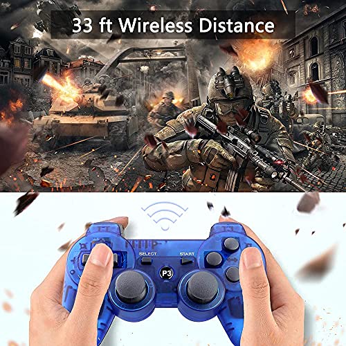 Ps3 Controller Wireless, Gaming Remote Joystick For Playstation 3 With Charger Cable Cord (Orange, Red, Green, Blue) #TOP5