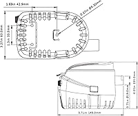 Vista 10 de SEAFLO Bomba de sentina automática serie 06 – 12 V CC, 750 GPH, interruptor de flotador integrado, totalmente sumergible, construcción duradera