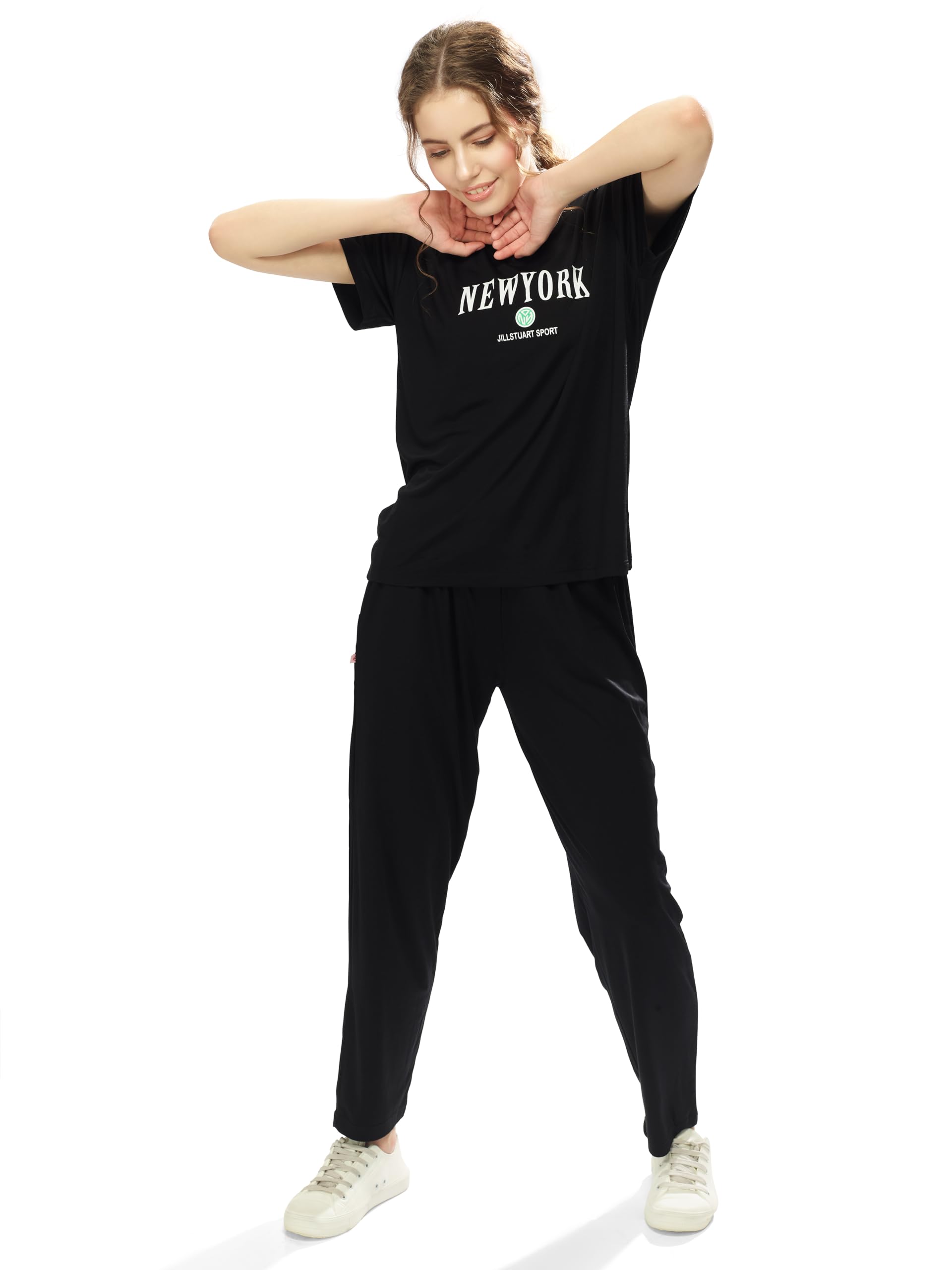 Printed Round Neck Half sleeves Co-ord set Tracksuit For Women-image-23