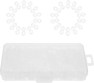Ciieeo 500個 透明輪ゴムを使ったDIYクラフト向けのプラスチック製s-クリップで簡単に組み立てられる高い再利用可能な輪ゴムブレスレット作成アクセサリー