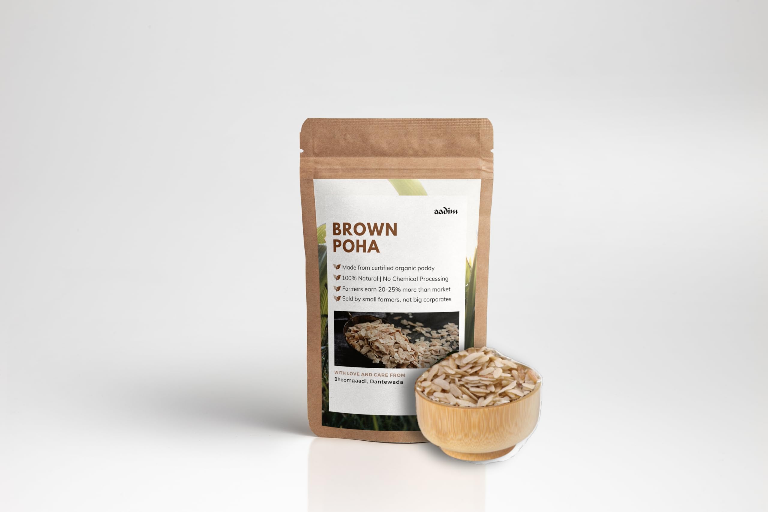 Aadim - Brown Poha from Organic Farms (1 KG) | Pack of 1| Brown Rice Flakes | Flattened Brown Rice | Chemical & Pesticide Free (B0CB17CG7F) Amazon Price History, Amazon Price Tracker