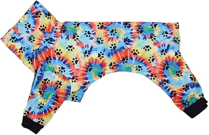 Pijama para perro Cnkwei con estampado de patas, talla mediana a grande miniatura 3