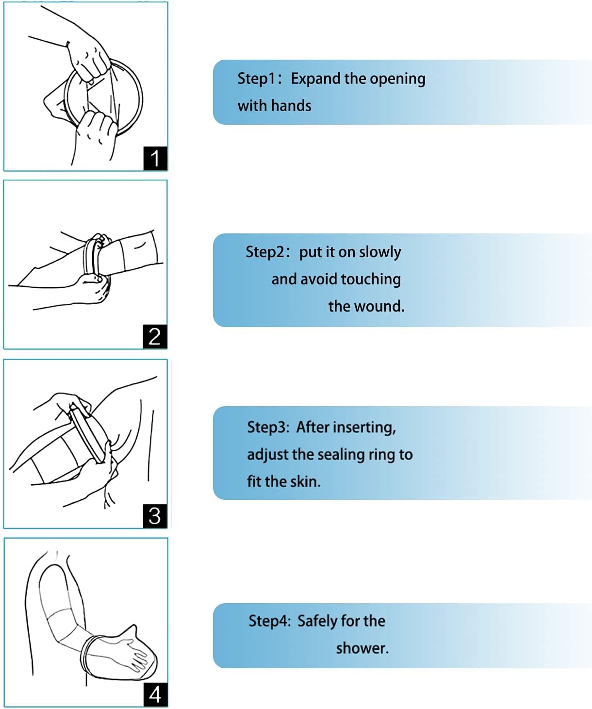 Waterproof Cast Covers Kids Hand Plaster Casting Kit, Waterproof Cast