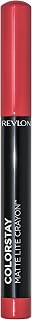 Revlon Batom ColorStay Matte Lite Crayon com apontador integrado, fórmula fosca sem secagem de longa duração, cor labial à prova de transferência, 008 She's Fly, 1,4 g