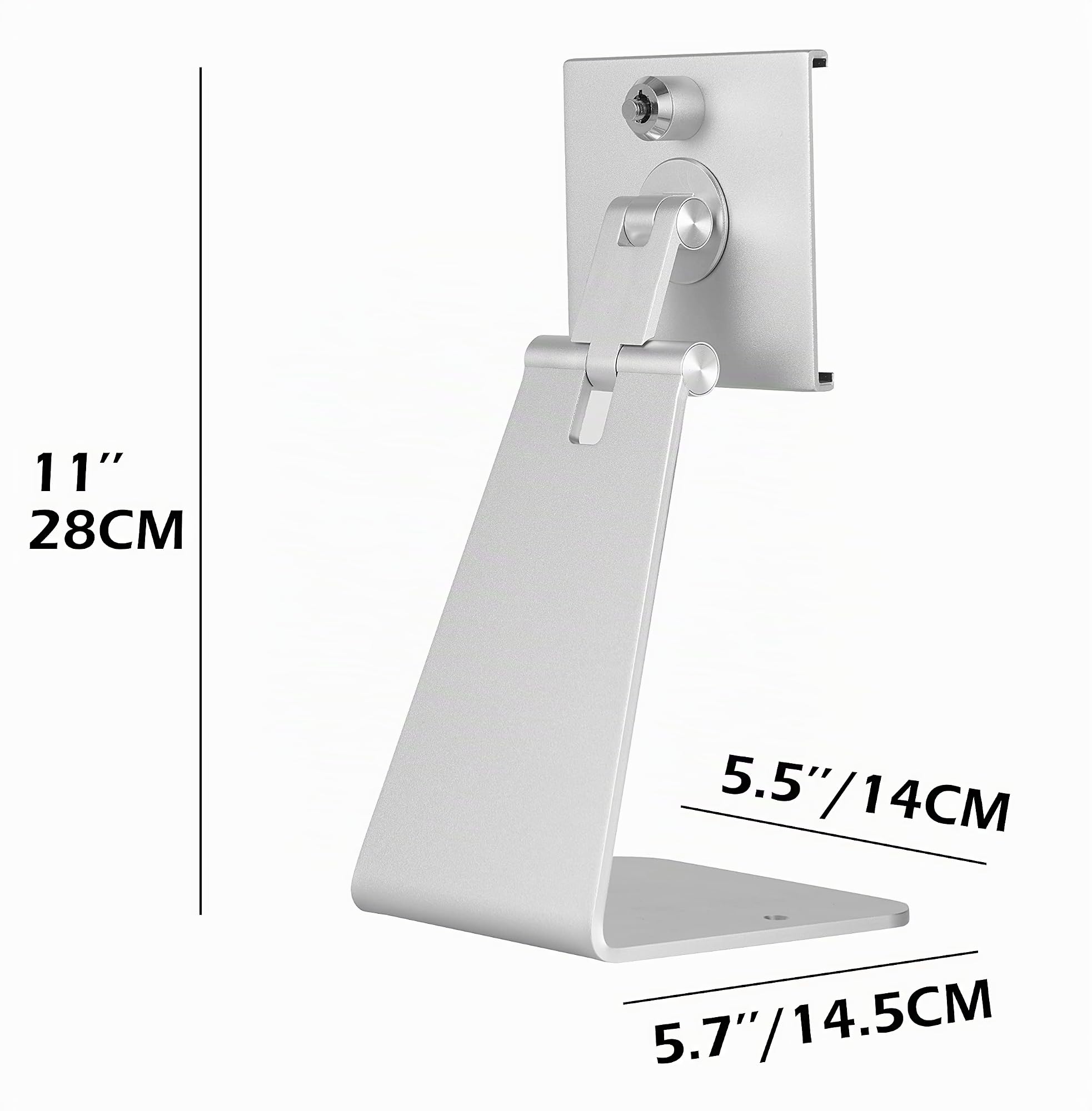 Support commercial réutilisable antivol pour tablettes : vissé et réutilisable avec support adhésif, fermeture à clé, adapté pour iPad et autres tablettes