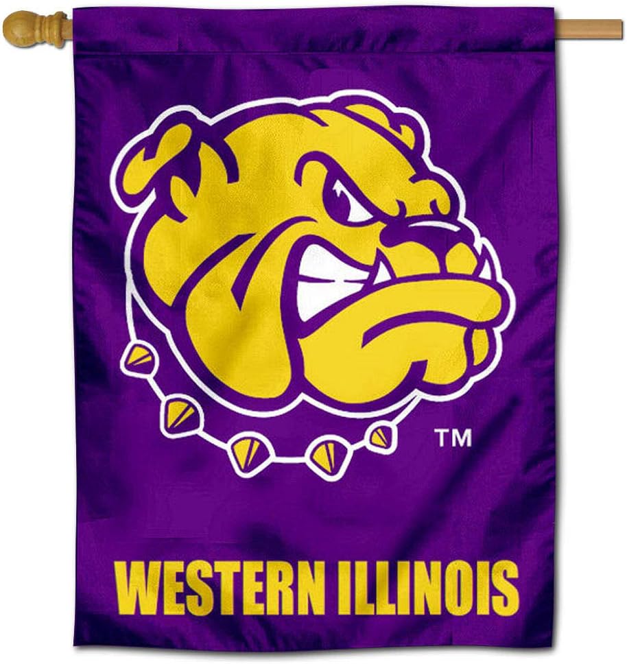 Western Illinois Leathernecks House Flag Banner