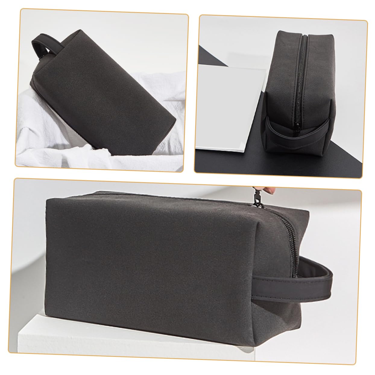 3piezas Neceser De Viaje para Hombres Organizador De Artículos De Aseo Bolsa De Cosméticos Portátil con Diseño Compacto y para y