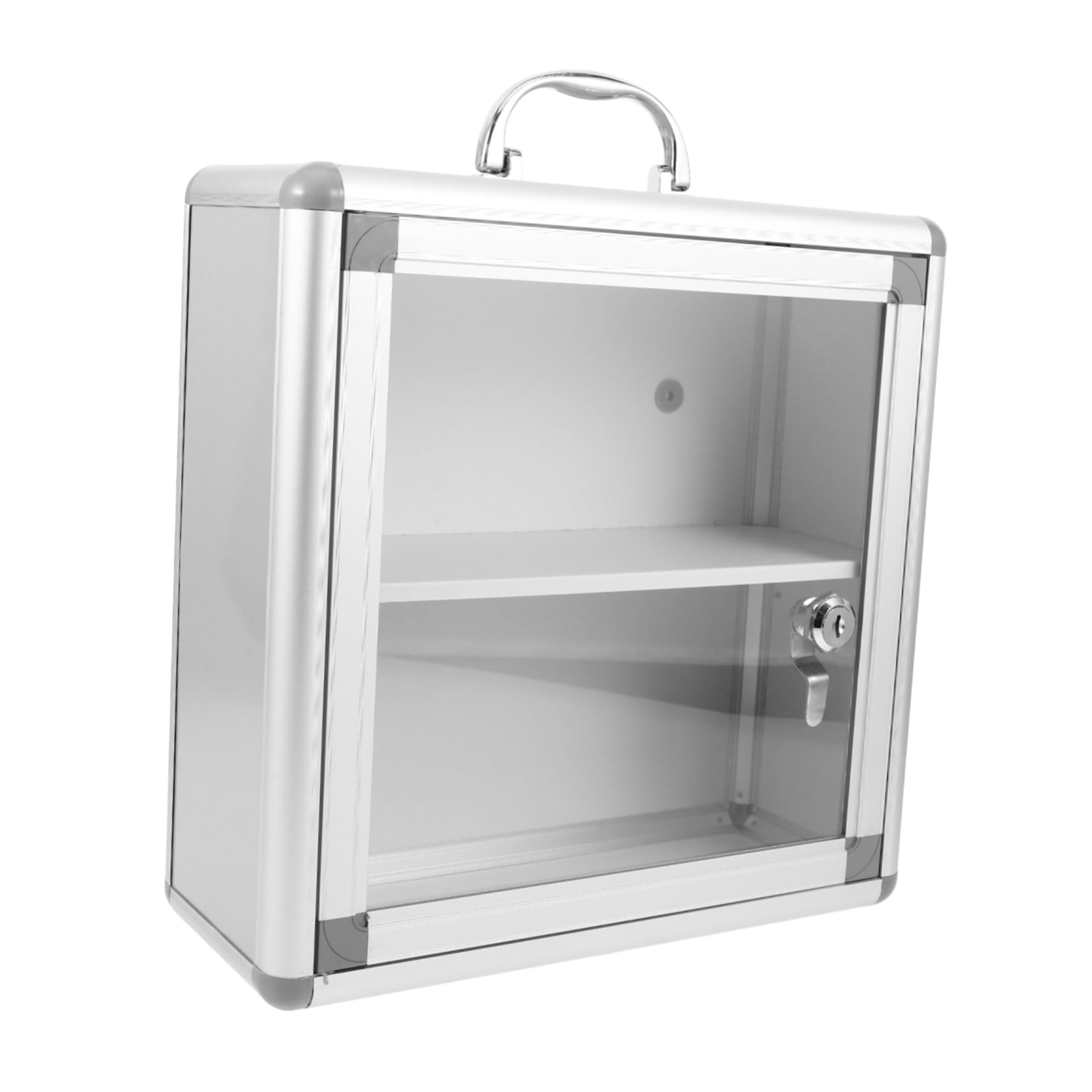 Cabilock Botiquín Caja de Pared Doble Compartimento de Metal Construcción Resistente y Fácil de Instalar para Uso en Lugares Públicos y Hogares
