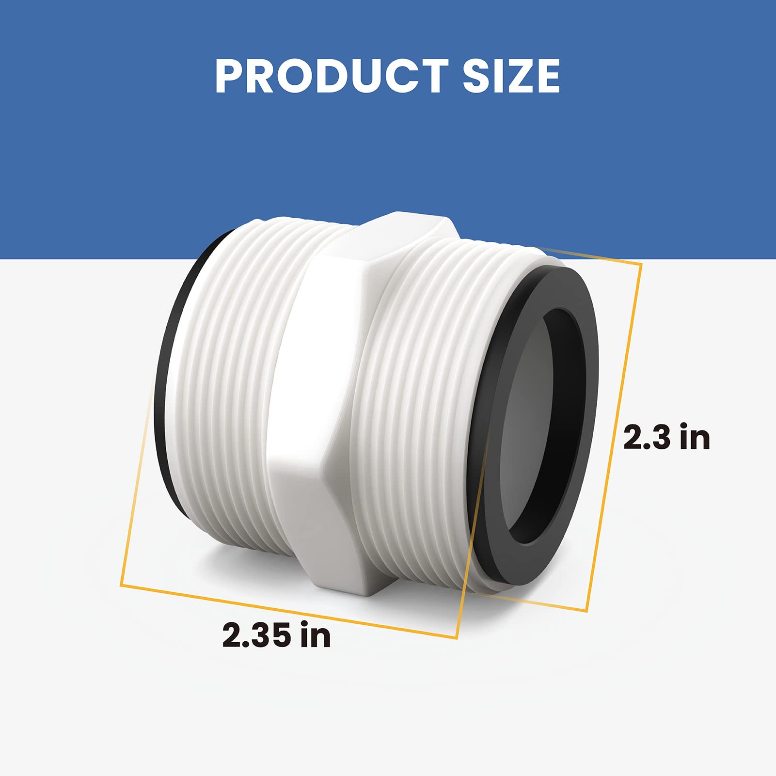 Conector de manguera de piscina de repuesto para Intex & Coleman, conector de junta de manguera dividida de piscina de 1.5 pulgadas para extensor de manguera de piscina sobre el suelo, se adapta a