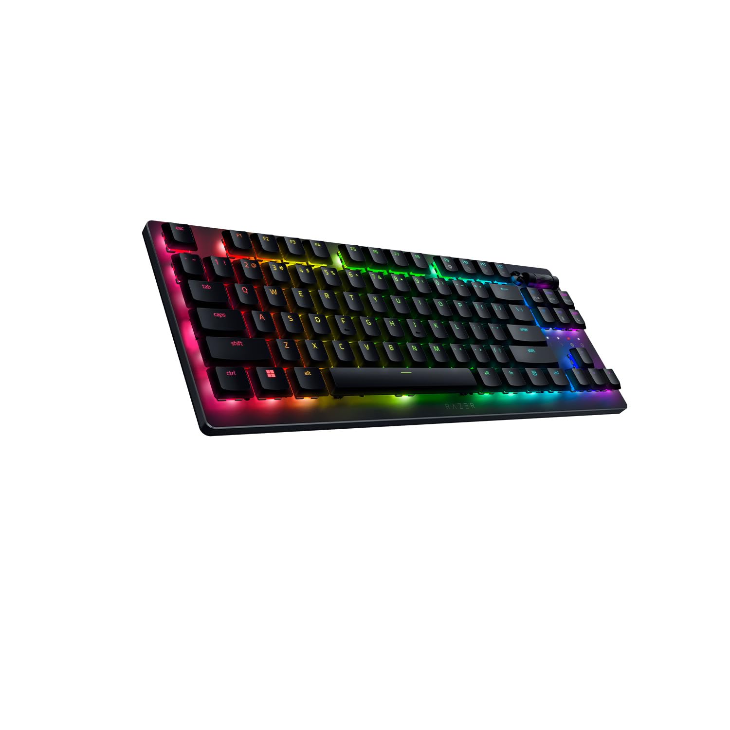 Razer DeathStalker V2 Pro Tenkeyless (Interruptor Rojo) - Teclado Óptico Inalámbrico para Juegos de Bajo Perfil (Interruptores Ópticos Lineales, HyperSpeed, Bluetooth 5.0) QWERTY Teclado ES | Negro