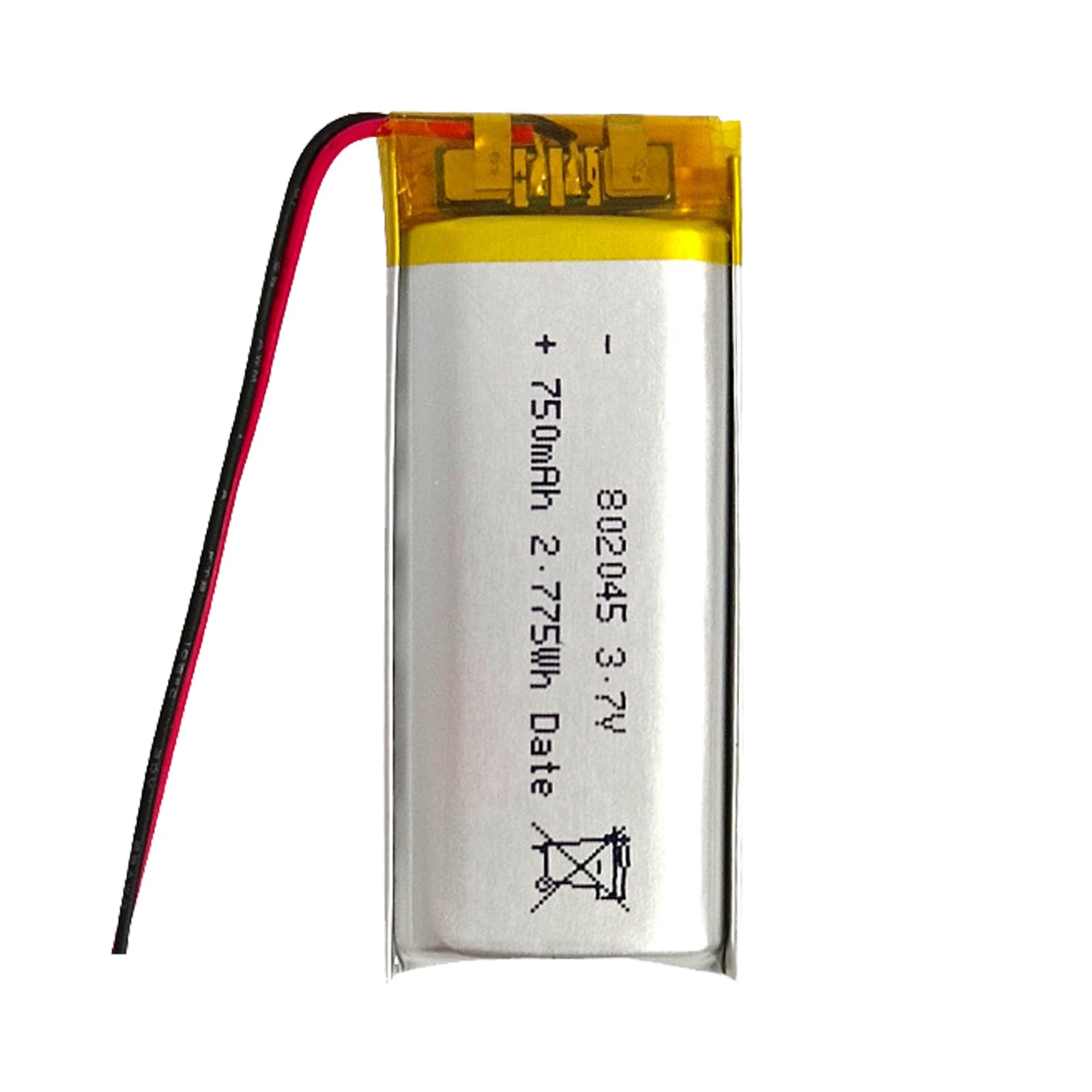 Amazon.co.jp: リチウムポリマーバッテリー 3.7V 750mAh 802045 Lipo