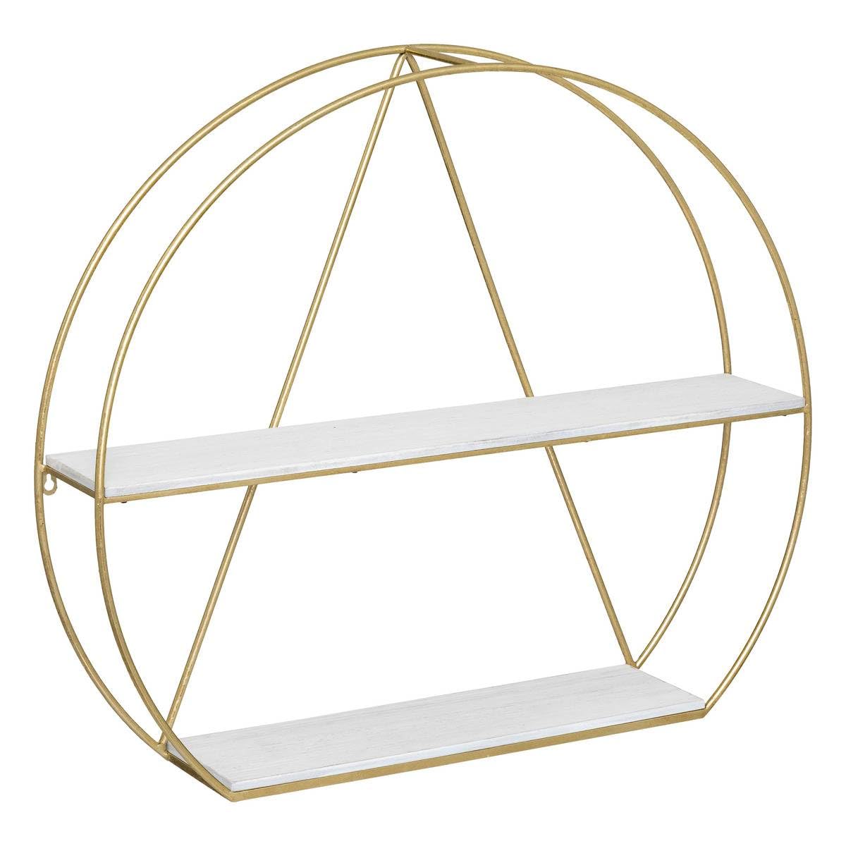 Étagère murale Maddy Atmosphera doré 80x70cm pour décorer votre salon