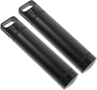 Hoement 2 Pçs Caixa Organizador Pequeno Titular Recipiente Pequeno Recipiente De Medicina Pequeno Titular Pingente Portátil Viagem Ao Ar Livre Pequeno Tubo Liga Alumínio