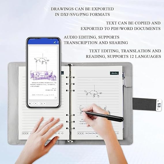 Syncify Digital Sketchbook Pro V2 Bluetooth 5.0 Smart Sync Pen & Digital Notebook Writing & Note-Taking Tool A