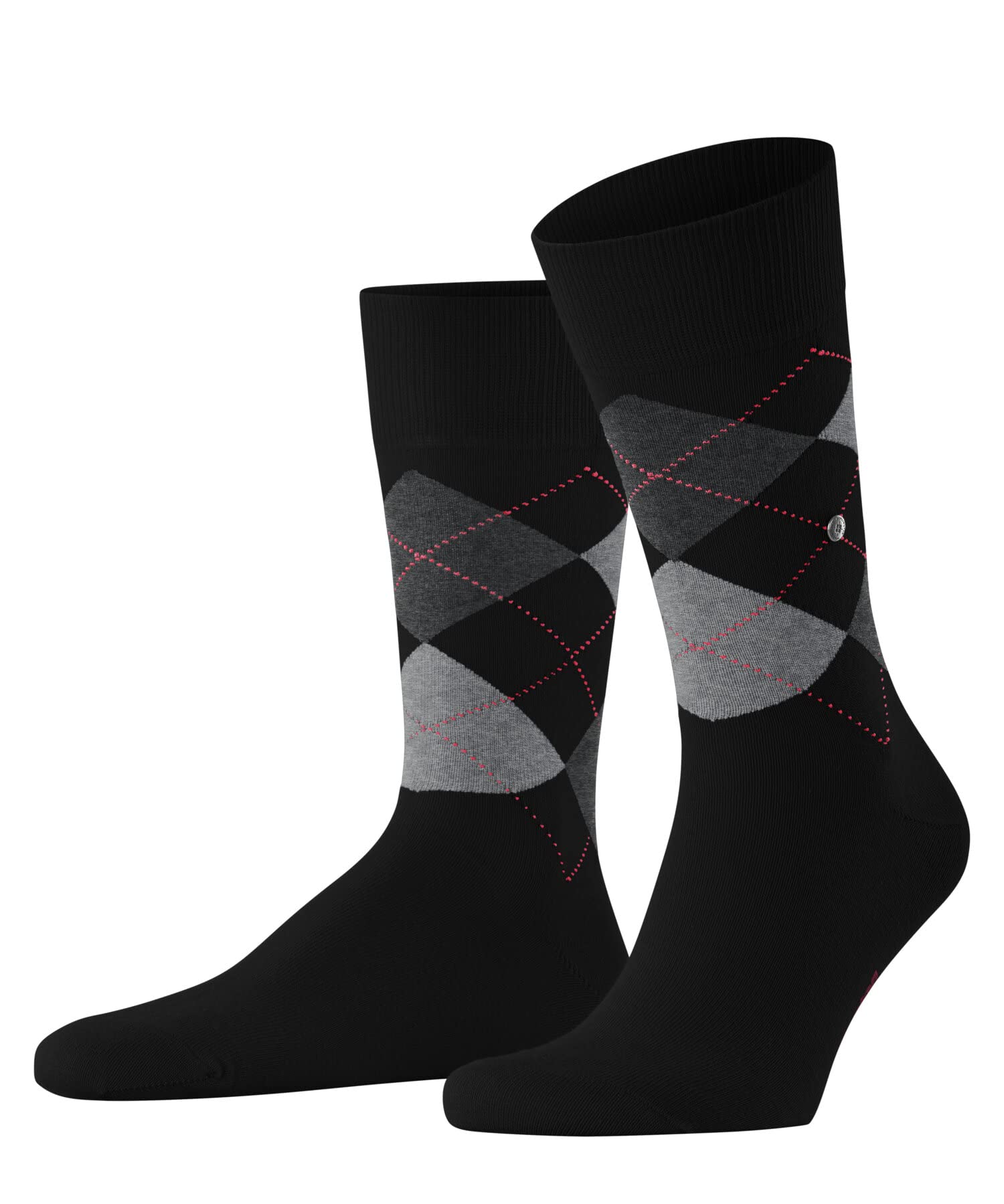 Burlington Men's Black-Flames 3011 King M So Cotton Patterned 1 Pair Socks, Black -O, 6.5-11